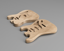 Load image into Gallery viewer, Fender Telecaster and Stratocaster Body 3D CAD Files Bundle | STL STEP SKP F3D IGES | 1:1 Scale | CNC Cut Files | 3D Printing | Guitar Files
