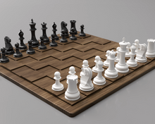 Lade das Bild in den Galerie-Viewer, Wood Chessboard 2D &amp; 3D CAD Files | stl f3d iges dxf skp step | 1:1 Scale | Instant Download | CNC / 3D Printing | 3D Model | Woodworking
