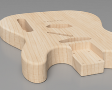Load image into Gallery viewer, Fender Telecaster Body 3D CAD Files | STL STEP SKP F3D IGES | 1:1 Scale | CNC Cut Files | 3D Printing | Guitar Build | Woodworking Plan
