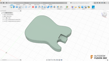 Lade das Bild in den Galerie-Viewer, Fender Telecaster Guitar Body 3D stl step f3d iges CAD Files 1:1 Scale | Instant Download | CNC Cut Files | Guitar Build Plan | 3D Printing

