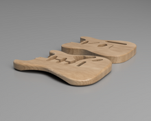 Load image into Gallery viewer, Fender Telecaster and Stratocaster Body 3D CAD Files Bundle | STL STEP SKP F3D IGES | 1:1 Scale | CNC Cut Files | 3D Printing | Guitar Files
