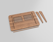 Загрузить изображение в средство просмотра галереи, Modern Wood Laptop Stand 3D CNC Files | F3D STL STEP SKP IGES DXF SVG | 1:1 Scale | Instant Download | 3D Printing | CNC Woodworking
