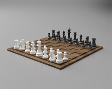 Lade das Bild in den Galerie-Viewer, Wood Chessboard 2D &amp; 3D CAD Files | stl f3d iges dxf skp step | 1:1 Scale | Instant Download | CNC / 3D Printing | 3D Model | Woodworking
