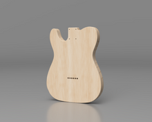 Lade das Bild in den Galerie-Viewer, Fender Telecaster Body 3D CAD Files | STL STEP SKP F3D IGES | 1:1 Scale | CNC Cut Files | 3D Printing | Guitar Build | Woodworking Plan
