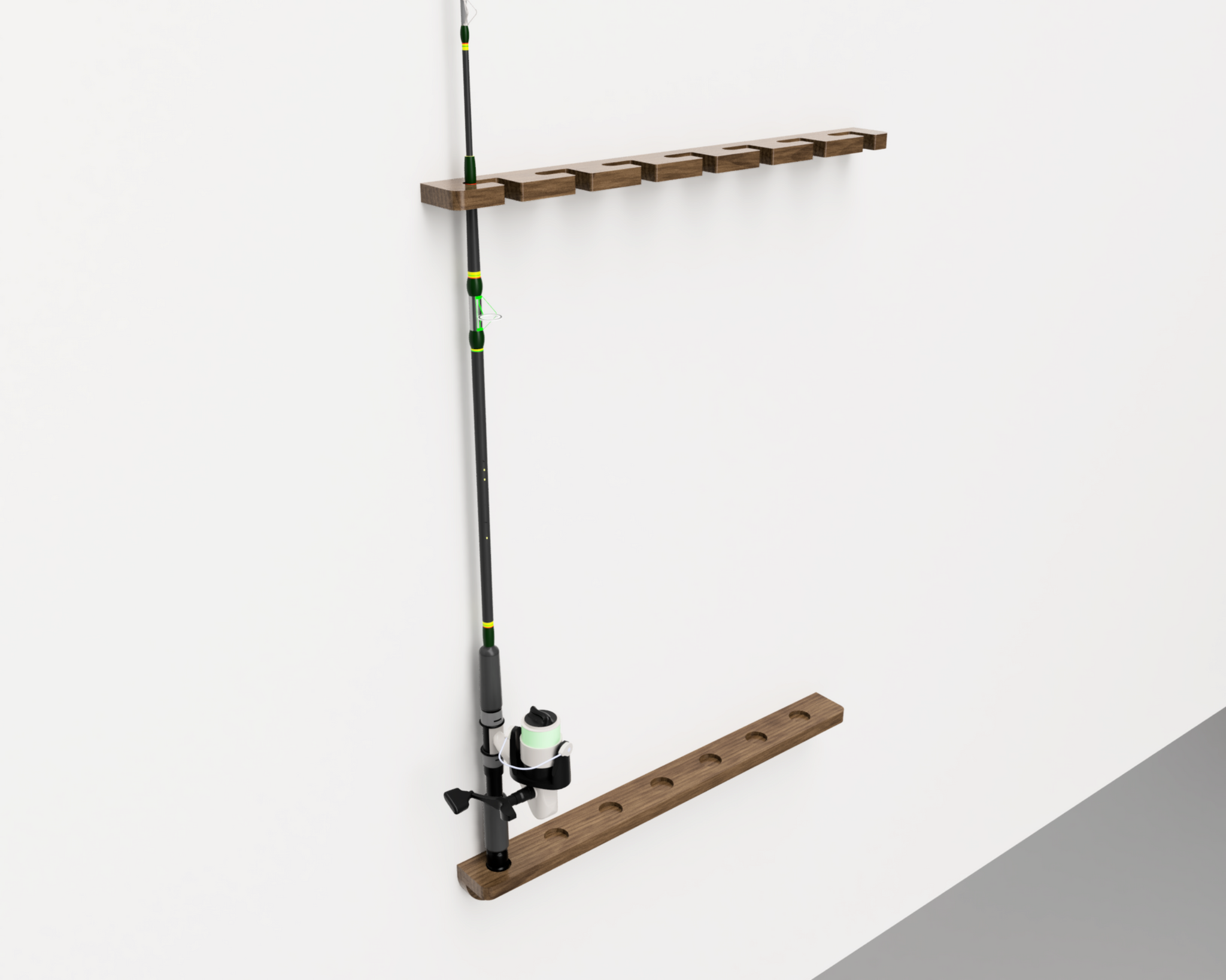 STL file Fishing Reel Wall Mount 🎣・3D printer model to download