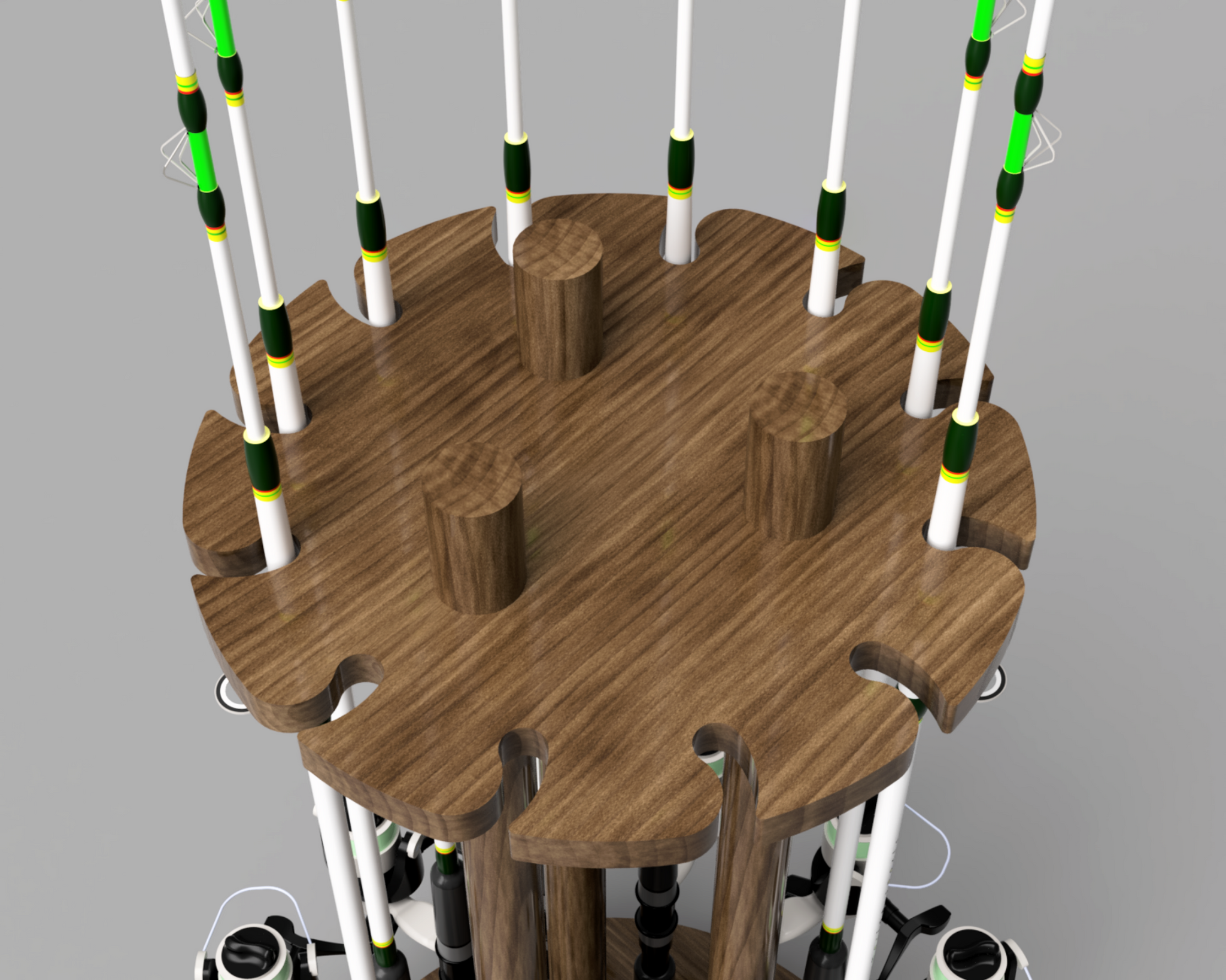 Fishing Rod Rack 2D and 3D CAD Files