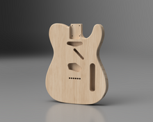 Загрузить изображение в средство просмотра галереи, Fender Telecaster Body 3D CAD Files | STL STEP SKP F3D IGES | 1:1 Scale | CNC Cut Files | 3D Printing | Guitar Build | Woodworking Plan
