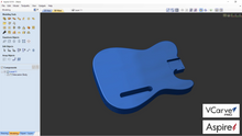 Lade das Bild in den Galerie-Viewer, Fender Telecaster Guitar Body 3D stl step f3d iges CAD Files 1:1 Scale | Instant Download | CNC Cut Files | Guitar Build Plan | 3D Printing

