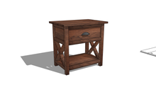 Load image into Gallery viewer, Farmhouse Nightstand Build Plans X Style End Table Woodworking Plan Instant PDF Download Digital File Easy to Intermediate
