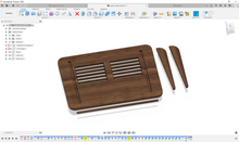 Lade das Bild in den Galerie-Viewer, Modern Wood Laptop Stand 3D CNC Files | F3D STL STEP SKP IGES DXF SVG | 1:1 Scale | Instant Download | 3D Printing | CNC Woodworking
