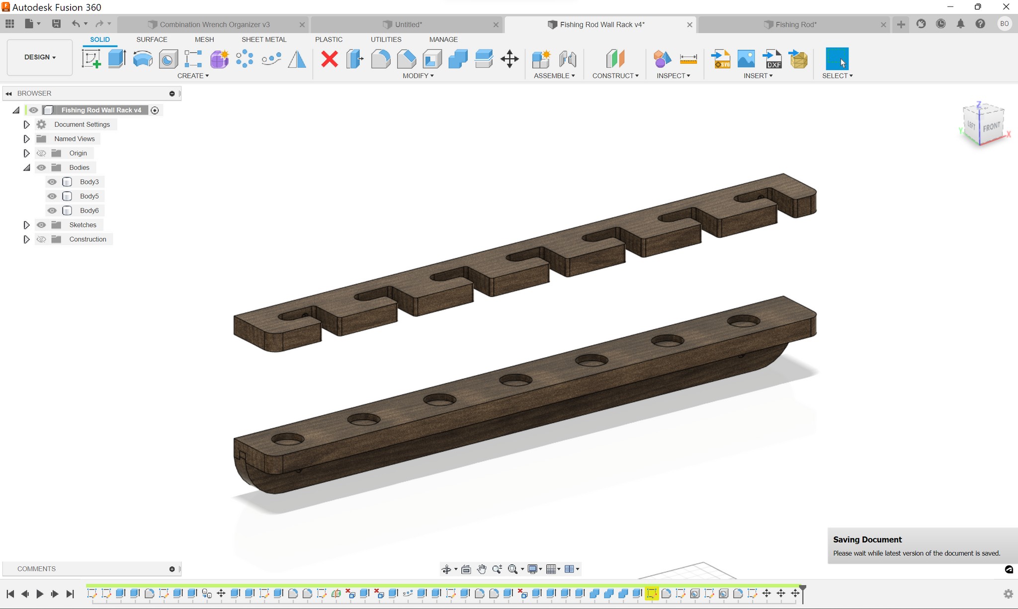 Fishing Rod Wall Rack 2D / 3D CNC Files