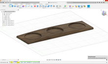 Load image into Gallery viewer, Whiskey Glass Coaster Tray 3D CAD Files | F3D STL STEP SKP IGES | Instant Download | 3D Printing | CNC Cut Files | Woodworking
