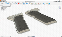 Charger l&#39;image dans la galerie, Beretta 92FS / 96 Grips 3D CAD Files | stl step skp f3d iges | 1:1 Scale | Instant Download | 3D Printing | CNC Woodworking
