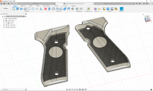Загрузить изображение в средство просмотра галереи, Beretta 92FS / 96 Grips 3D CAD Files | stl step skp f3d iges | 1:1 Scale | Instant Download | 3D Printing | CNC Woodworking
