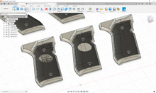 Charger l&#39;image dans la galerie, Beretta 92FS / 96 Grips 3D CAD Files Bundle | STL STEP SKP F3D IGES | 1:1 Scale | Instant Download | 3D Printing | CNC Woodworking
