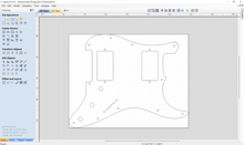 Carica l&#39;immagine nel visualizzatore di Gallery, Fender Stratocaster Humbucker Pickguard 2D CAD Files | DXF DWG | 1:1 Scale | Instant Download | CNC Woodworking | 3D Printing Guitar Parts
