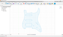 Load image into Gallery viewer, Stratocaster Humbucker 11-Hole Pickguard Digital Files | 1:1 Scale | DXF DWG | Instant Download | CNC Laser Cut Files | Electric Guitar Pick Guard
