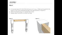 Загрузить изображение в средство просмотра галереи, Chunky Leg Modern Farmhouse Table Build Plans - Instant Printable PDF Download - Beginner to Intermediate
