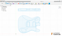 Carica l&#39;immagine nel visualizzatore di Gallery, Fender Telecaster &#39;72 Deluxe Guitar Body &amp; Pickguard | 2D CAD Files | DXF DWG SVG | Instant Download | CNC Woodworking | Guitar Making
