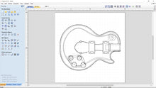 Lade das Bild in den Galerie-Viewer, 1959 Gibson Les Paul Body | 2D CAD Files | 1:1 Scale | DXF SVG EPS AI | Instant Download | For CNC / 3D Printing
