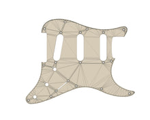 Load image into Gallery viewer, Stratocaster Pickguard STL 3mf obj step skp f3d Files | 1:1 Scale | Instant Download | 3D Printing | Cnc Cut Files | Guitar Build Plan
