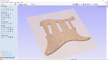 Load image into Gallery viewer, Stratocaster Pickguard STL 3mf obj step skp f3d Files | 1:1 Scale | Instant Download | 3D Printing | Cnc Cut Files | Guitar Build Plan
