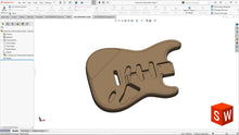 Charger l&#39;image dans la galerie, American Standard Stratocaster Body | 3D CAD Files | 1:1 Scale | STL STEP SKP 3MF F3D | Instant Download | For CNC / 3D Printing
