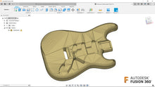 Загрузить изображение в средство просмотра галереи, American Standard Stratocaster Body | 3D CAD Files | 1:1 Scale | STL STEP SKP 3MF F3D | Instant Download | For CNC / 3D Printing
