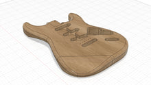 Load image into Gallery viewer, 1962 Fender Stratocaster Guitar Body | 3D CAD-filer | 1: 1 Skala | STL STEP SKP F3D | Øyeblikkelig nedlasting | For CNC / 3D-utskrift

