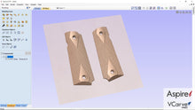 Load image into Gallery viewer, 1911 Full Size Pistol Grips | 3D CAD Files | 1:1 Scale | STL STEP SKP F3D | Instant Download | For CNC / 3D Printing
