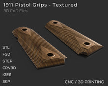 Carica l&#39;immagine nel visualizzatore di Gallery, 1911 Full Size Pistol Grips | 3D CAD Files | 1:1 Scale | STL STEP SKP F3D | Instant Download | For CNC / 3D Printing
