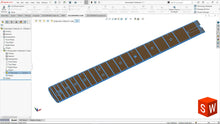 Load image into Gallery viewer, Stratocaster Neck Fretboard | 3D CAD Files | 1:1 Scale | STL STEP F3D | Instant Download | For CNC / 3D Printing
