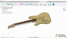 Charger l&#39;image dans la galerie, Left Handed Fender Stratocaster Guitar Body &amp; Neck 3D CAD File Bundle | stl f3d step 3mf iges | Instant Download | CNC Files | 3D Printing

