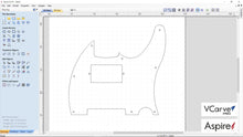 Charger l&#39;image dans la galerie, Telecaster Pickguard | 2D CAD Files | 1:1 Scale | DXF DWG SVG AI PNG | Instant Download | For CNC / 3D Printing
