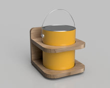 Carica l&#39;immagine nel visualizzatore di Gallery, Paint Bucket Shelf 1 Gallon 2D and 3D Files | f3d step iges stl dxf crv | Includes Fusion 360 CNC Toolpaths | Instant Download | Paint Rack

