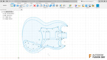 Charger l&#39;image dans la galerie, Gibson SG Guitar Body | 2D CAD Files | 1:1 Scale | DXF SVG PNG | Instant Download | For CNC / 3D Printing
